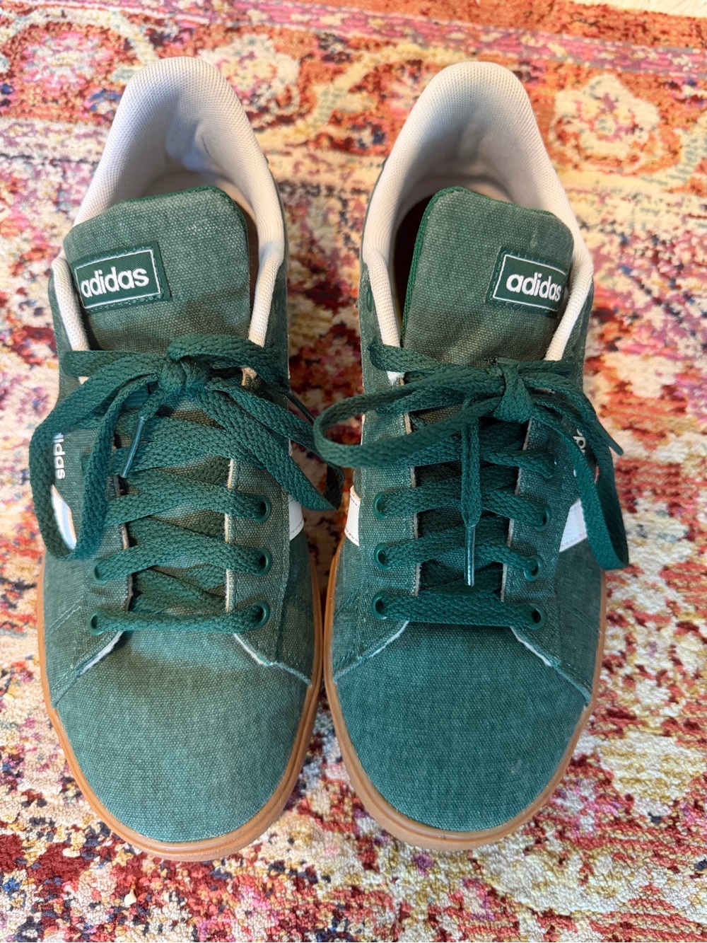Adidas Green Sneakers with Gum Sole - Men's